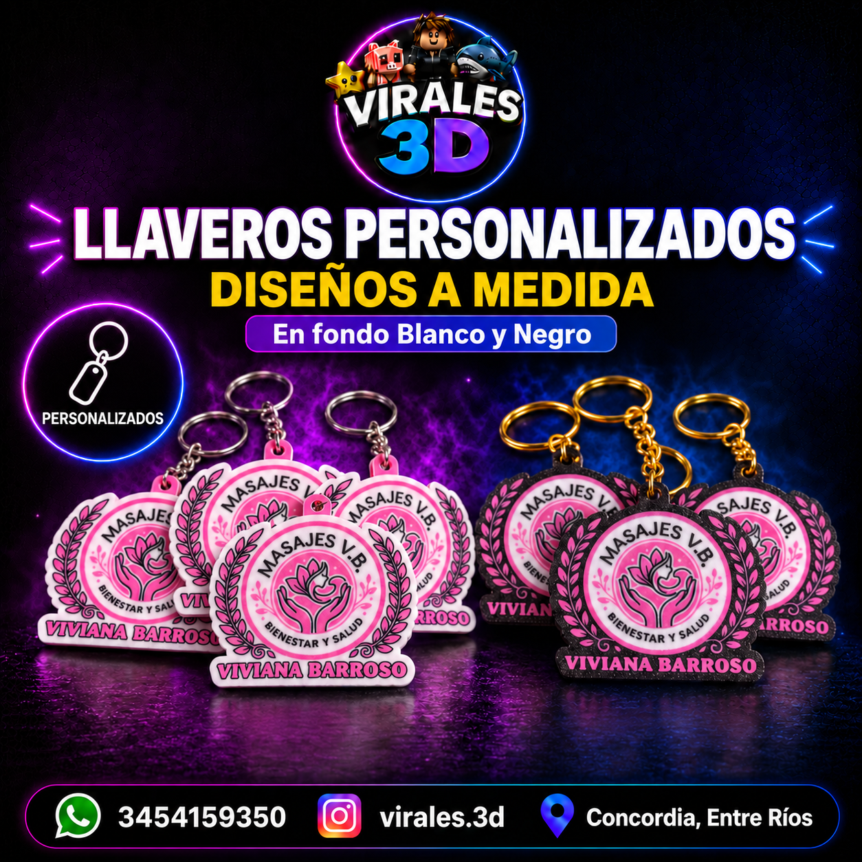 Llaveros personalizados